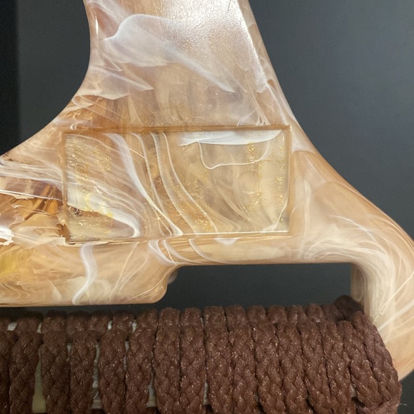 Handmade 70s brown macrame purse - Picture 3 of 7